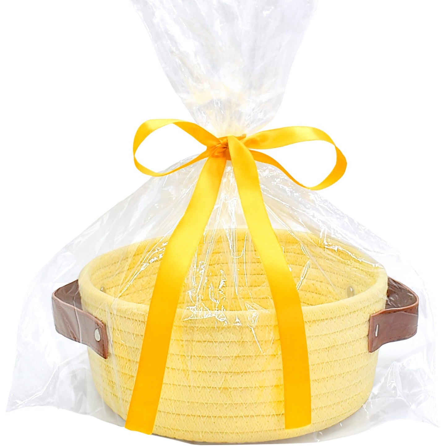 ABenkle Small Storage Basket, Mini Round Baskets, Cute Tiny Cotton Rope Woven Boho Decorative Storage Bin for Nursery, Spa, Empt