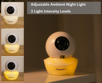 Babysense Add-On Camera For Video Baby Monitor V43, Adjustable Night Light, Lullabies, And White Noise (Not Suitable For Hds2 Mo