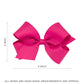 Wee Ones Girls' Heart Print Hair Bow On Weestay No-Slip Clip, Taffeta Glitter, Medium, Red