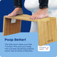 Squatty Potty Oslo Folding Bamboo Toilet Stool - 7 Inches, Collapsible Bathroom Stool For Kids And Adults - Brown, Portable And