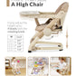 Feed Me 3-In-1 Travel High Chair Booster Seat For Infants And Toddlers - Transitional, Compact & Fits Any Chair, Swivel Tray, Mi