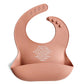 Be A Heart Adjustable Waterproof Bib, Silicone Feeding Bib, Catholic Meal Prayer Bib (Rose Pink)