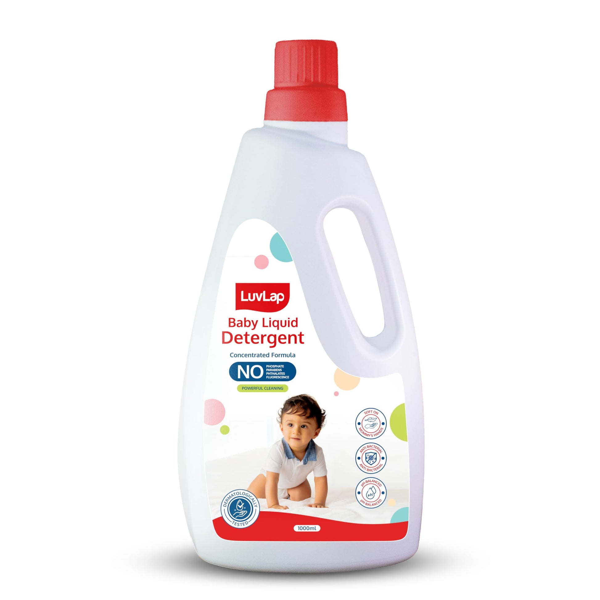 Luvlap Baby Laundry Detergent 1000Ml, Ph Balanced, No Harsh Chemicals, Safe For MommyS Hands & BabyS Skin, AntiBacterial, Sof