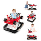 Baby Joy 4-In-1 Baby Walker, Foldable Activity Walker With Adjustable Height, Music & Lights, Anti-Rollover, Toddler Push Walker