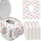 Deeki 60 Pack Toilet Seat Covers Disposable, Safe No-Slip Waterproof For Kids Toddlers Use In Potty Training Public Restrooms To