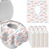 Deeki 60 Pack Toilet Seat Covers Disposable, Safe No-Slip Waterproof For Kids Toddlers Use In Potty Training Public Restrooms To