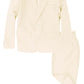 G218 Boys 2 Piece Suit Set Toddler To Teen (8, Ivory)