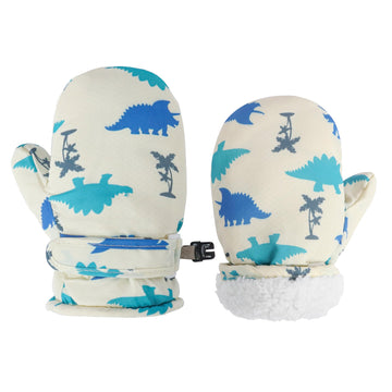 Fynnsure Toddler Mittens Baby Waterproof Snow Gloves Kids Mittens Ski Snow Gloves Cold Weather Mittens For Boys Girls Ivory Whit