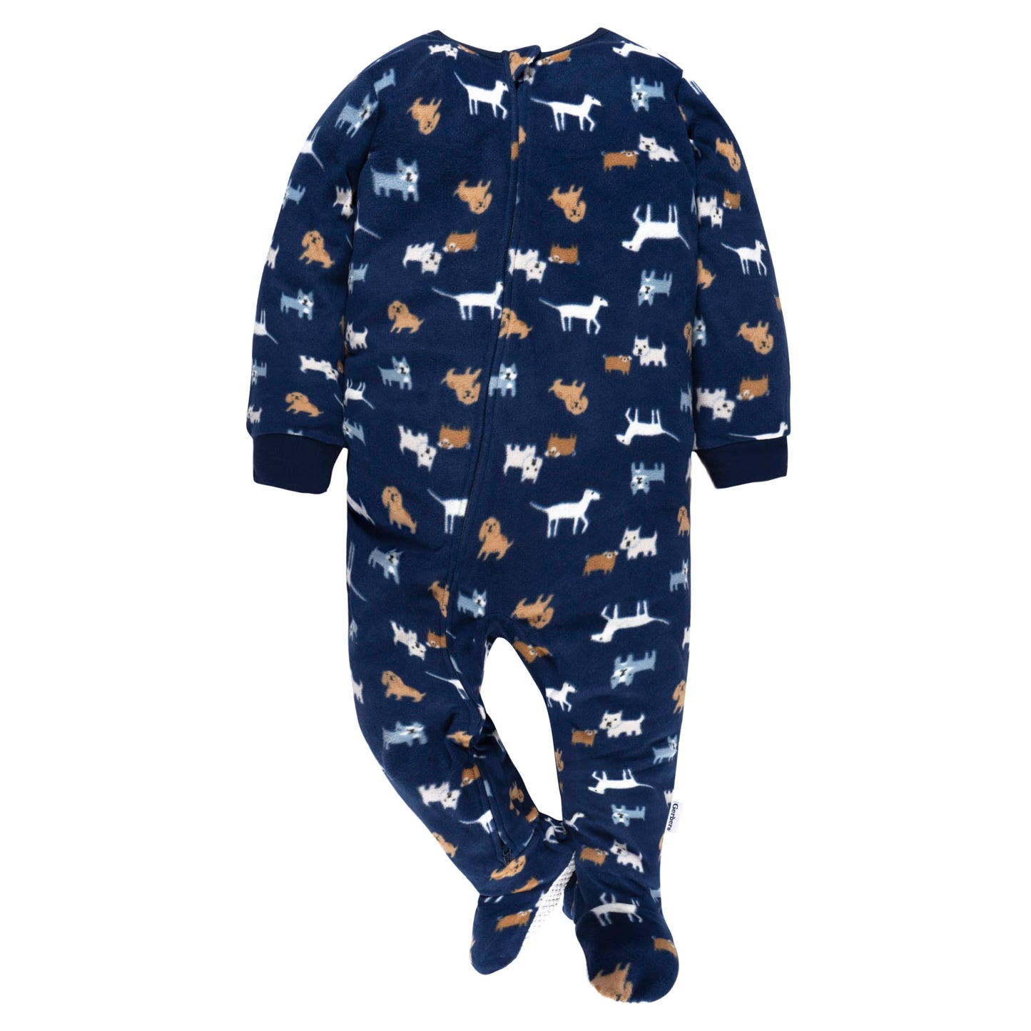 Gerber Baby Boy'S Toddler Flame Resistant Fleece Footed Pajamas 3-Pack, Dogs