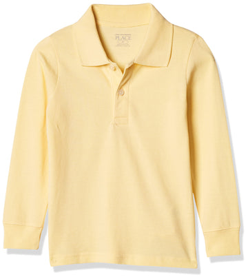 The Children'S Place,Long Sleeve Polo,New Yellow,6-9Months