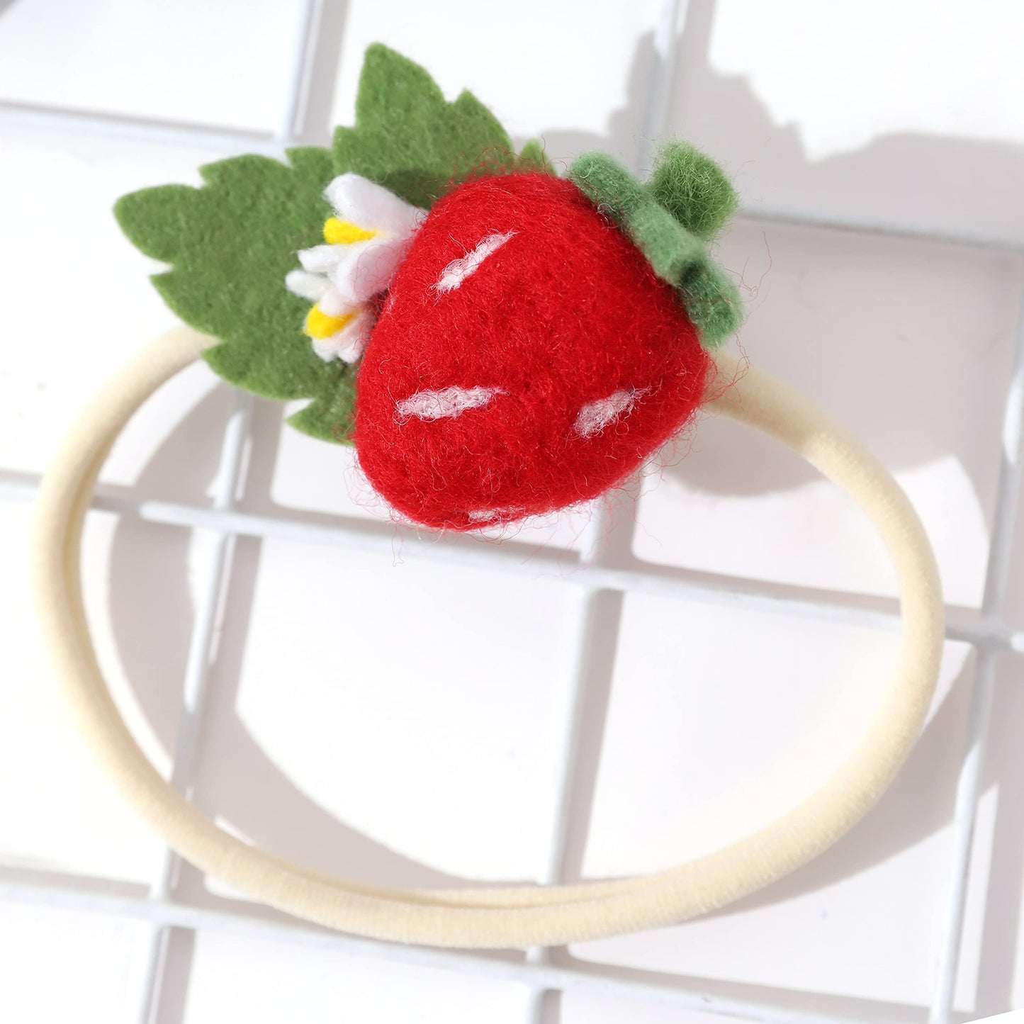 Agkvw Strawberry Hairband - Felt Strawberry Headband For Baby Girls, 1St Birthday Decorations, Baby Headband For New Born Shooti