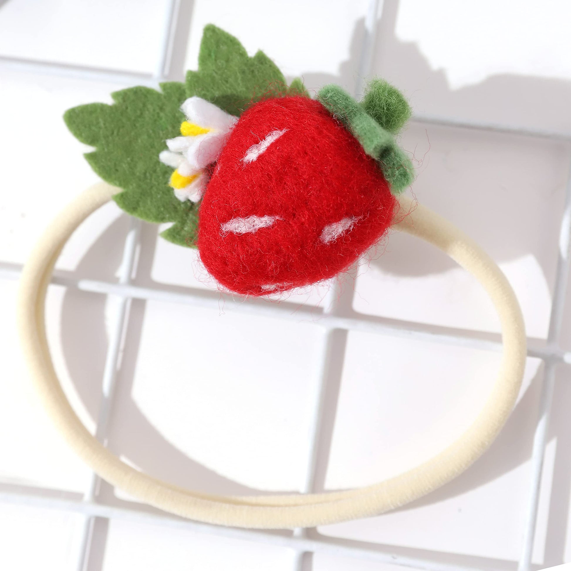 Agkvw Strawberry Hairband - Felt Strawberry Headband For Baby Girls, 1St Birthday Decorations, Baby Headband For New Born Shooti