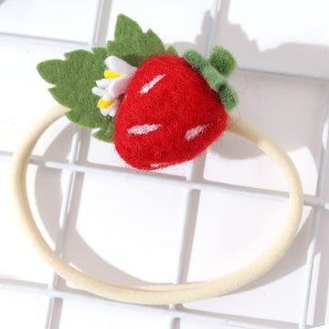 Agkvw Strawberry Hairband - Felt Strawberry Headband For Baby Girls, 1St Birthday Decorations, Baby Headband For New Born Shooti