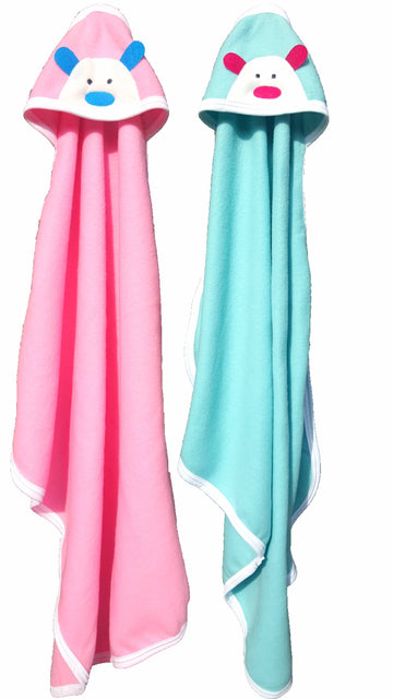 BRANDONN Newborn Biggest Size (36 INCH X 27 INCH) with Fancy Boon Border Baby Blanket for Babies (Pack of 2;SEAGreen & Pink)
