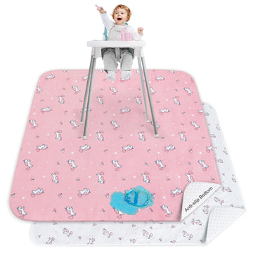 Splat Mat For Under High Chair, 2 Pack High Chair Mat For Floor, Waterproof Mat Washable For Arts And Crafts, Anti-Slip Playtime