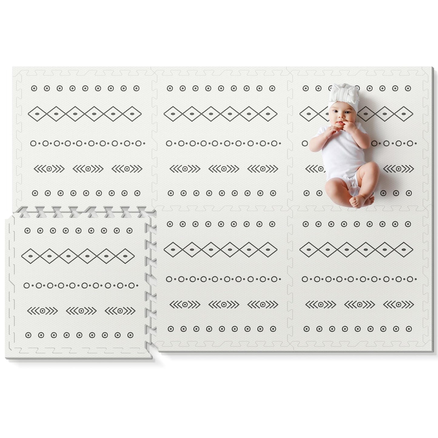 Foam Baby Play Mat, Piglog 72   X 48    Baby Crawling Mat, Floor Mats For Kids For Baby With Interlocking Floor Tiles, Toddler P