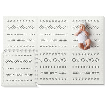 Foam Baby Play Mat, Piglog 72   X 48    Baby Crawling Mat, Floor Mats For Kids For Baby With Interlocking Floor Tiles, Toddler P