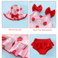 Baby Girl Bathing Suit Newborn Infant Swimsuit Girl 3-6 Months Two Piece Red Strawberry Swimwear Summer Beach Baby Bikini Tankin