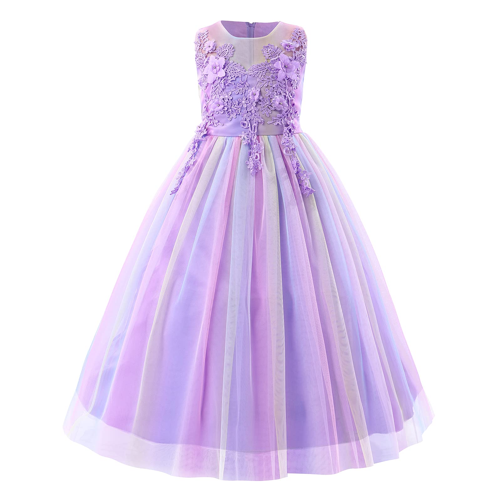 Toddler Baby Girls Flower Festival Carnival Christmas Halloween Formal Dress Father'S Day Mother'S Day Puffy Tulle Dance Sundres
