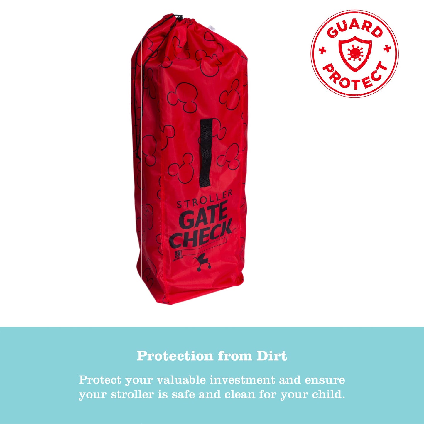 J.L. Childress Disney Baby Gate Check Bag For Single Umbrella Strollers - Disney Stroller Bag For Airplane - Stroller Travel Bag