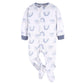 Gerber Baby Girls Flame Resistant Fleece Footed Pajamas 2-Pack, Purple Rainbows