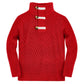 Makkrom Toddler Sweater Baby Boy Girl Turtleneck Cable Knit Sweaters Long Sleeve Christmas Outwear Spring Fall Winter Red