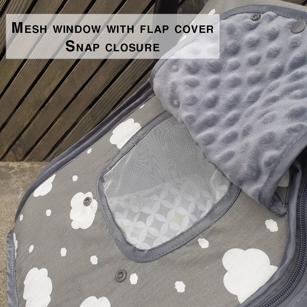 Carseat Cover For Baby, Baby Car Seat Covers For Infant Car Seat, Baby Carrier Cover Canopy, Window In Door Zipper Open, 2 Layer