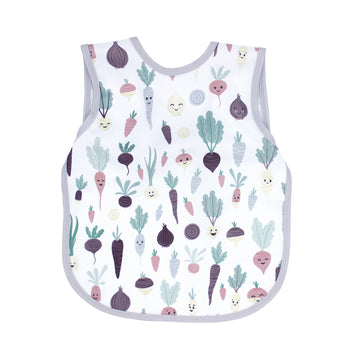 Bapronbaby Root Veggies Bapron - No Neck Tie Safer Bib For Baby & Toddler - Soft Waterproof Stain Resistant - Machine Washable -