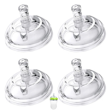 Straw Sippy Cup Nipples for Comotomo Baby Bottles, Transition Cup Food Grade Silicone Soft Nipple, 8m+, Pack of 4