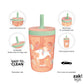Zak Designs Kelso Tumbler Set 15 Oz, (Unicorn) Non-Bpa Leak-Proof Screw-On Lid With Straw Made Of Durable Plastic And Silicone,