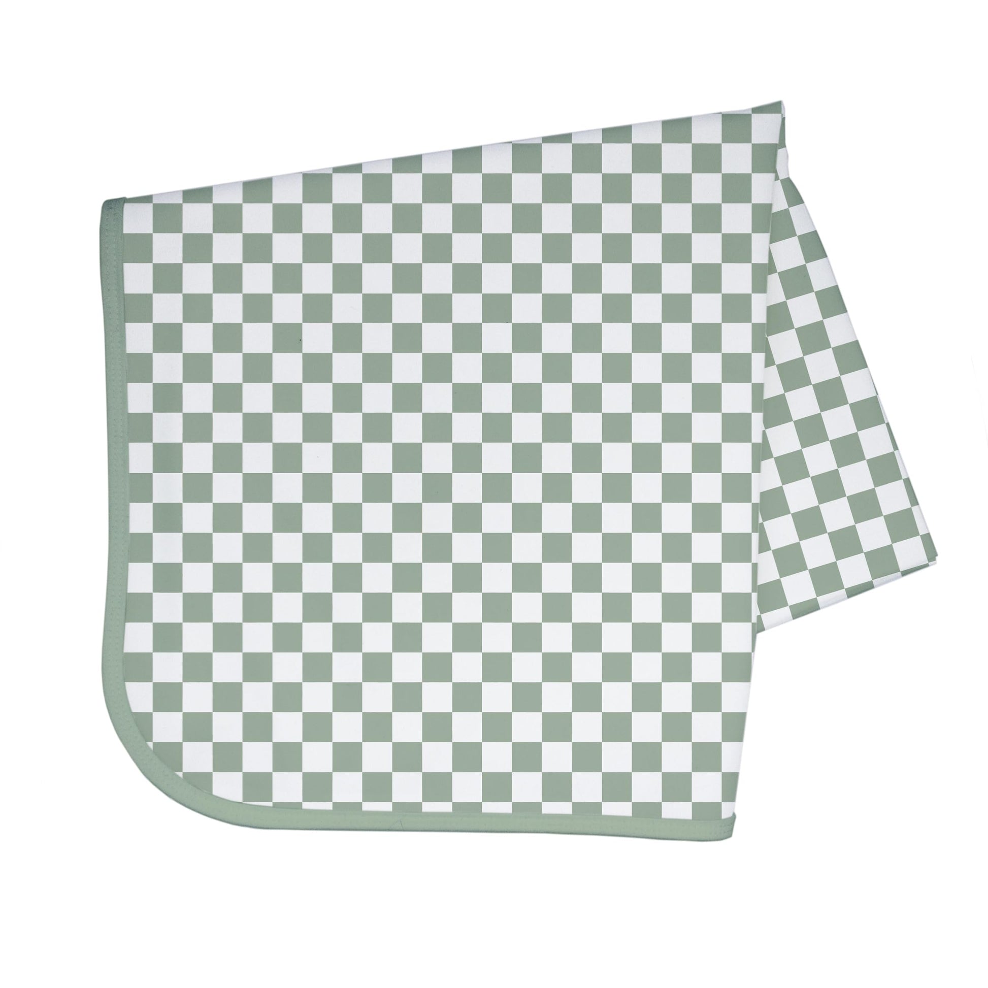 Bapronbaby Sage Checkerboard Splash Mat - Waterproof Catch-All For Under High Chairs, Floors, Tables, Playtime Or Arts & Crafts