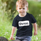 3Rd Birthday Shirt Boy Third Outfit 3 Year Old Toddler Gift Baby Tshirt Party Shirts (Charcoal Black, 2 Years)