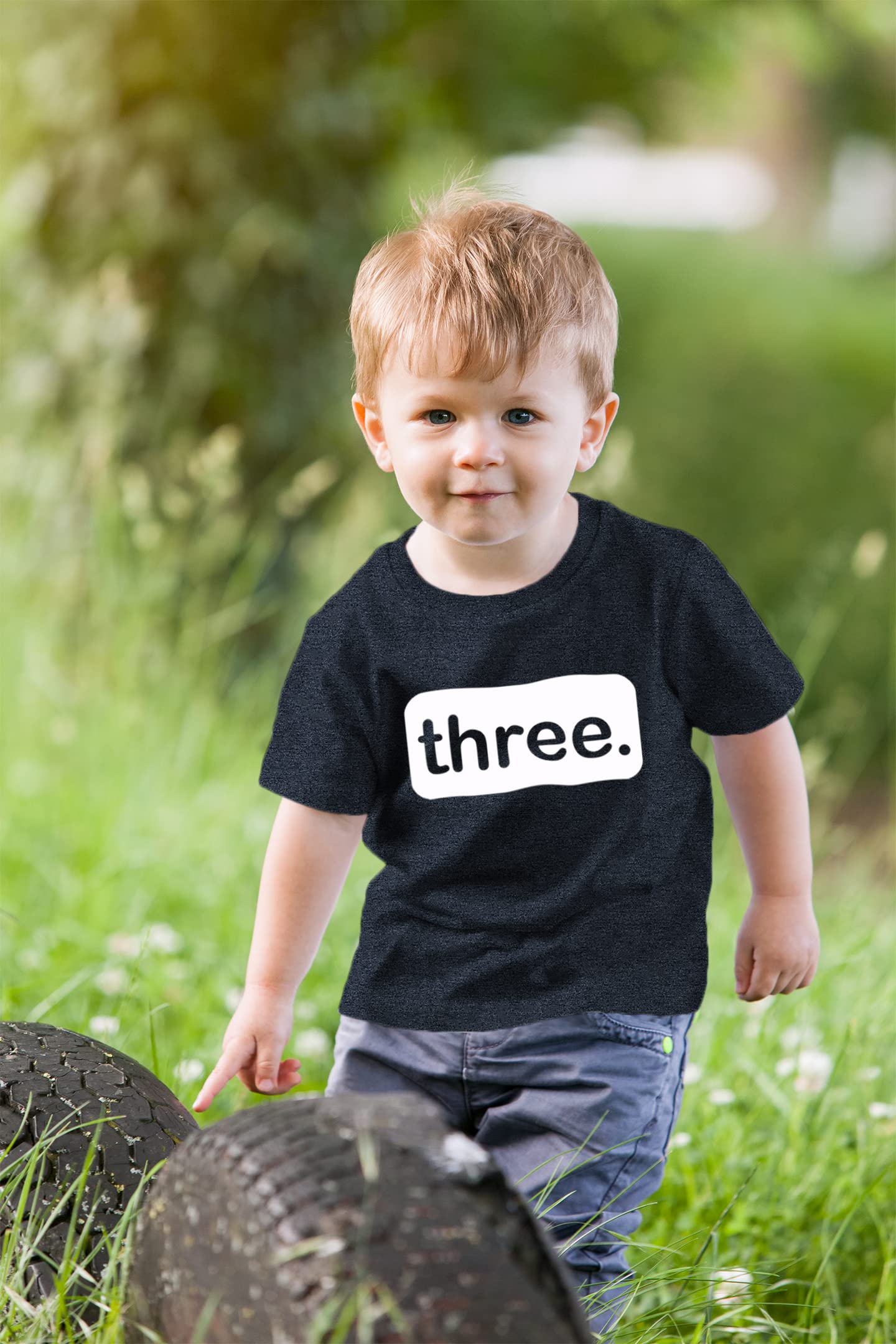 3Rd Birthday Shirt Boy Third Outfit 3 Year Old Toddler Gift Baby Tshirt Party Shirts (Charcoal Black, 2 Years)
