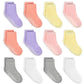 Tphon Kids Non Slip Toddler Girls Grip Socks 12 Pairs Anti Skid Sticky Socks For 1-3 Years Infants Baby Children