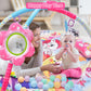 Battop Baby Gym Play Mat, 8-In-1 Tummy Time Activity Mat & Ball Pit With 6 Toys, Washable Sensory Playmat For Visual/Hearing/Mot