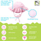 Flap Happy Baby Girls' Upf 50+ Double Ruffle Hat, Pink Stripe Seersucker, Large