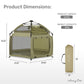 Dream On Me Pop Up Children Playpen In Taupe Green, Easy Set Up For Babies And Toddlers, Breathable Mesh Sides, One Hand Easy Fo
