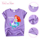 Mermaid Birthday Outfit Set - Shirt, Rainbow Tutu Dress, Satin Sash, Headband - Birthday Gifts For Girls Costume (Purple 1, 8 Ye