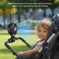 Koonie Portable Stroller Fan For Baby, Rechargeable Battery Operated, 3 Speeds, 360 Rotation, 25Db Low Noise,Digital Display, De