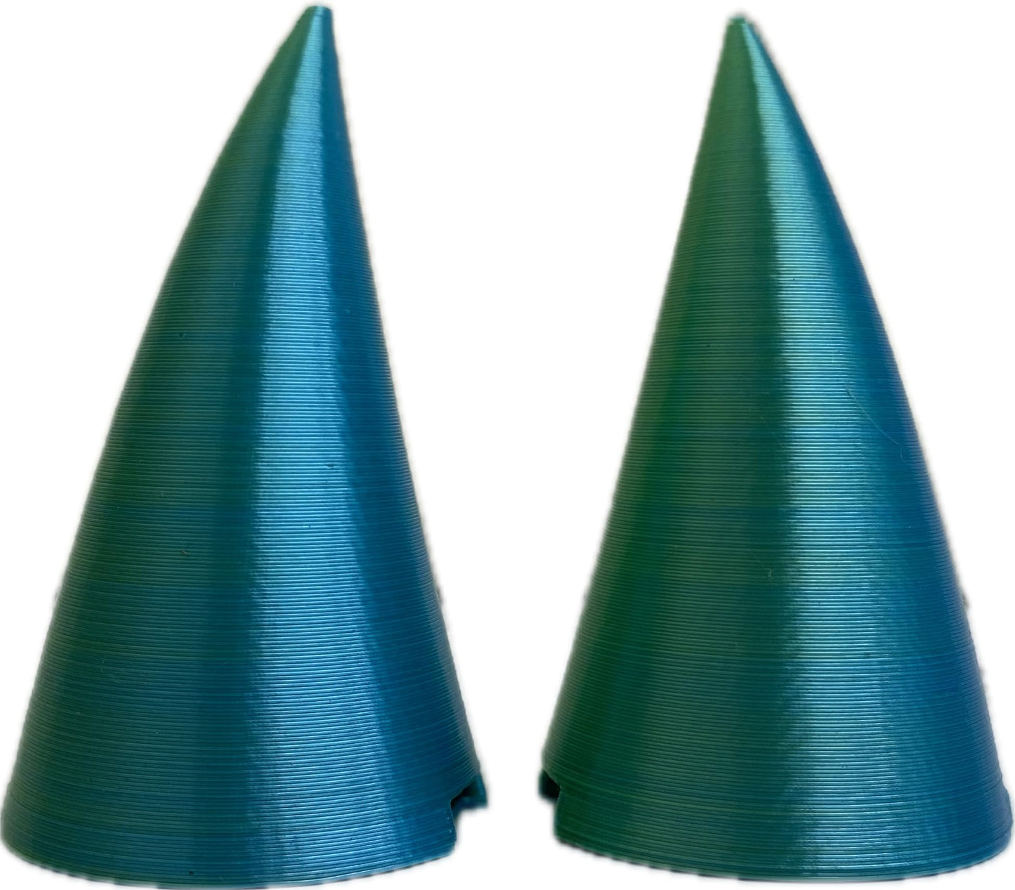 2X Demon Horns For Headset/Cosplay - Made In Usa - 20 Colors (Dual Lgreen/Lblue)
