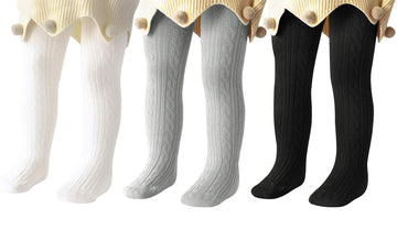 Century Star Baby Tights For Girls Soft Cotton Infant Leggings Toddler Solid Knit Socks Warm Stockings Newborn Pants White Black