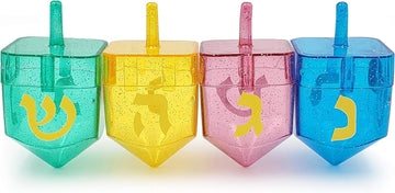 Hanukkah Fillable Dreidel Assorted Colors Can Be Filled With Hanukkah Gelt Or Hanukkah Chocolate (48-Pack)