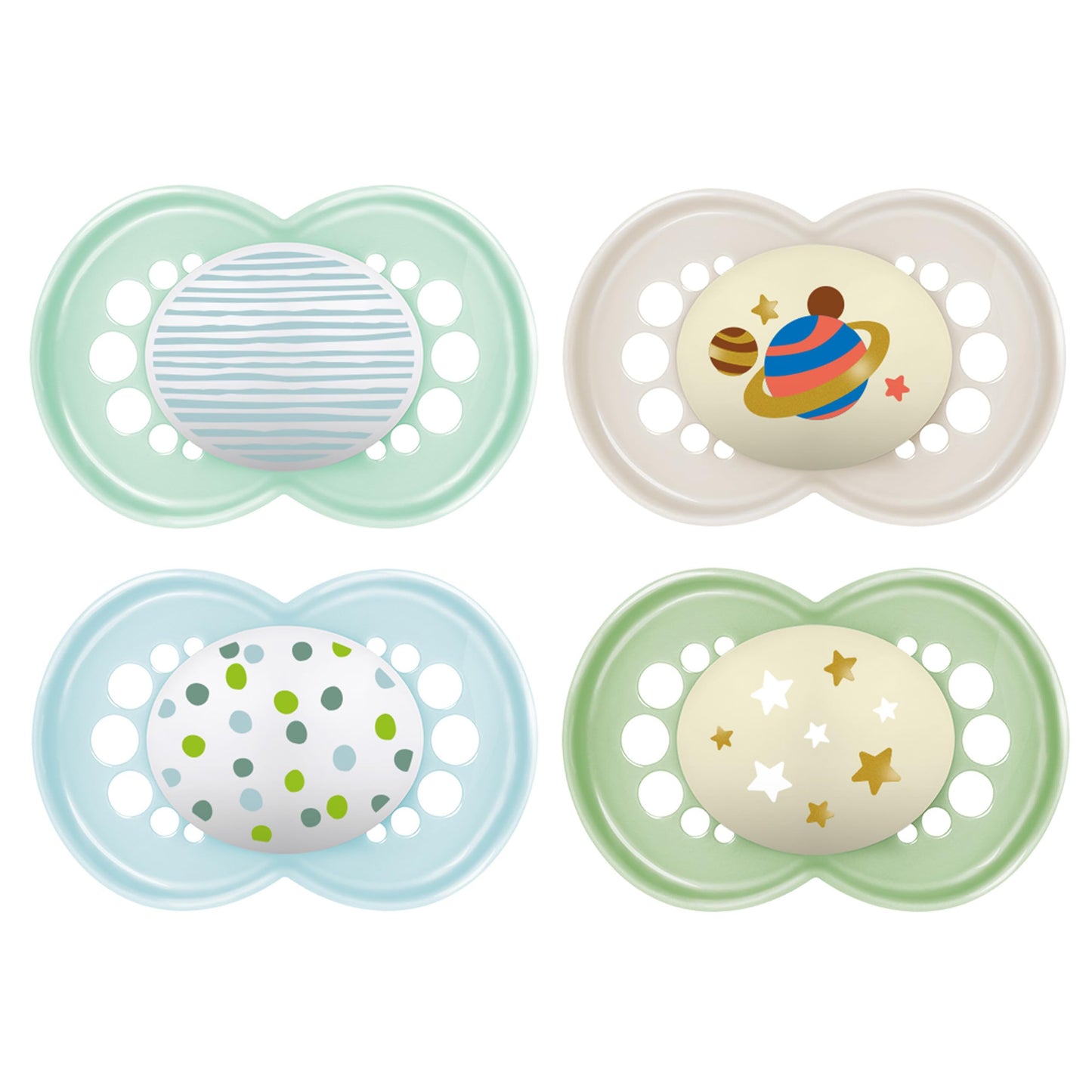 Mam Night Pacifiers (2 Count), Mam Pacifiers 6+ Months, Best Pacifier For Breastfed Babies & Original Baby Pacifier, Nipple Shap