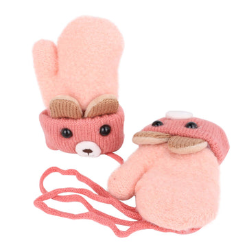 Baby Mittens Warm Mitts Infant Full Finger Gloves Magic Snow Mitten On String