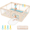Abdtech Baby Playpen with Mat 79x71inch - Extra Large Play Pen for Babies and Toddlers Indoor & Outdoor Baby Playard with Soft B