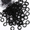200Pcs Black Baby Hair Bands - Mini Seamless Toddler Hair Ties - Soft Toddler Hair Ponytail Holders For Kids Girls, 1 Inch In Di