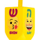 Izzy 'N' Dizzy Hanukkah Dreidels - Emoji Printed Wood Dreidel - 2 Pack Large - Chanukah Spinning Draidel Game