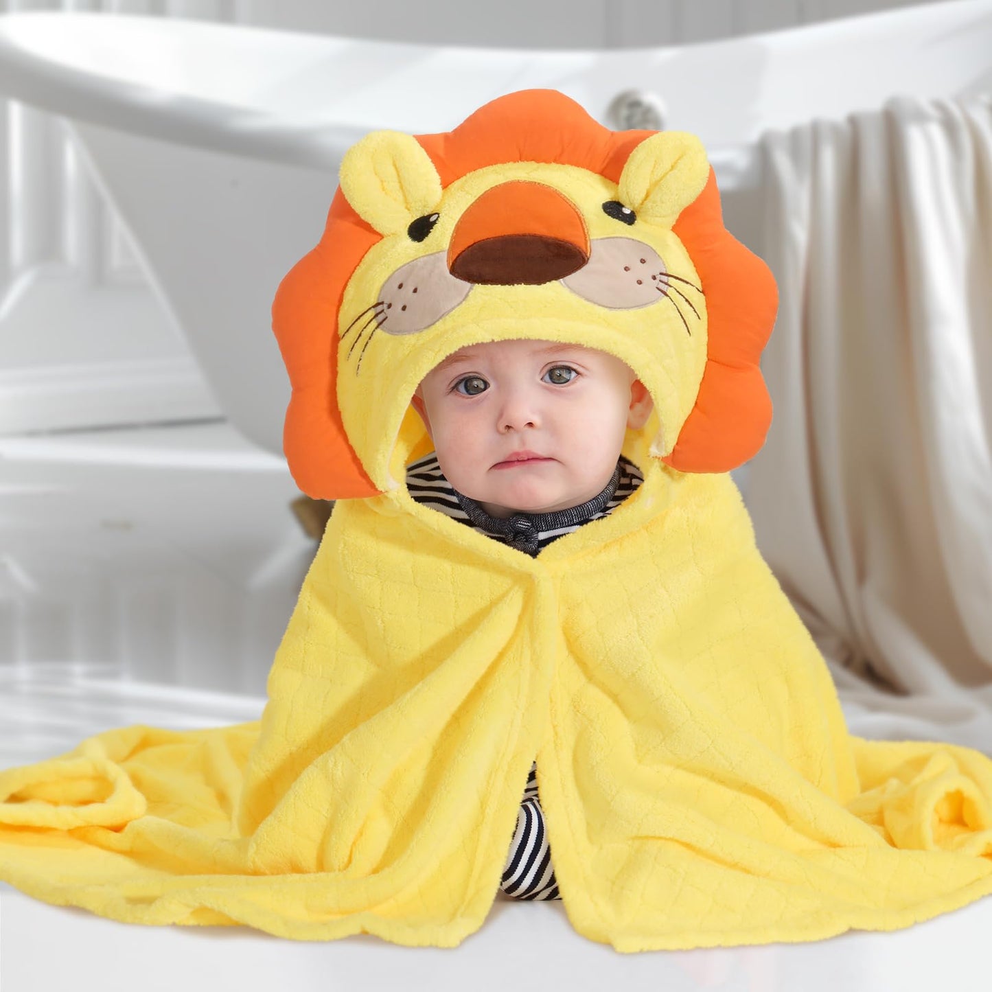Wodhoy Hooded Baby Towels Boy For 0-6 Years, 50'X 32' Extra Large Toddler Bath Towels With Hood For Boys & Girls, 2-Pack Absor