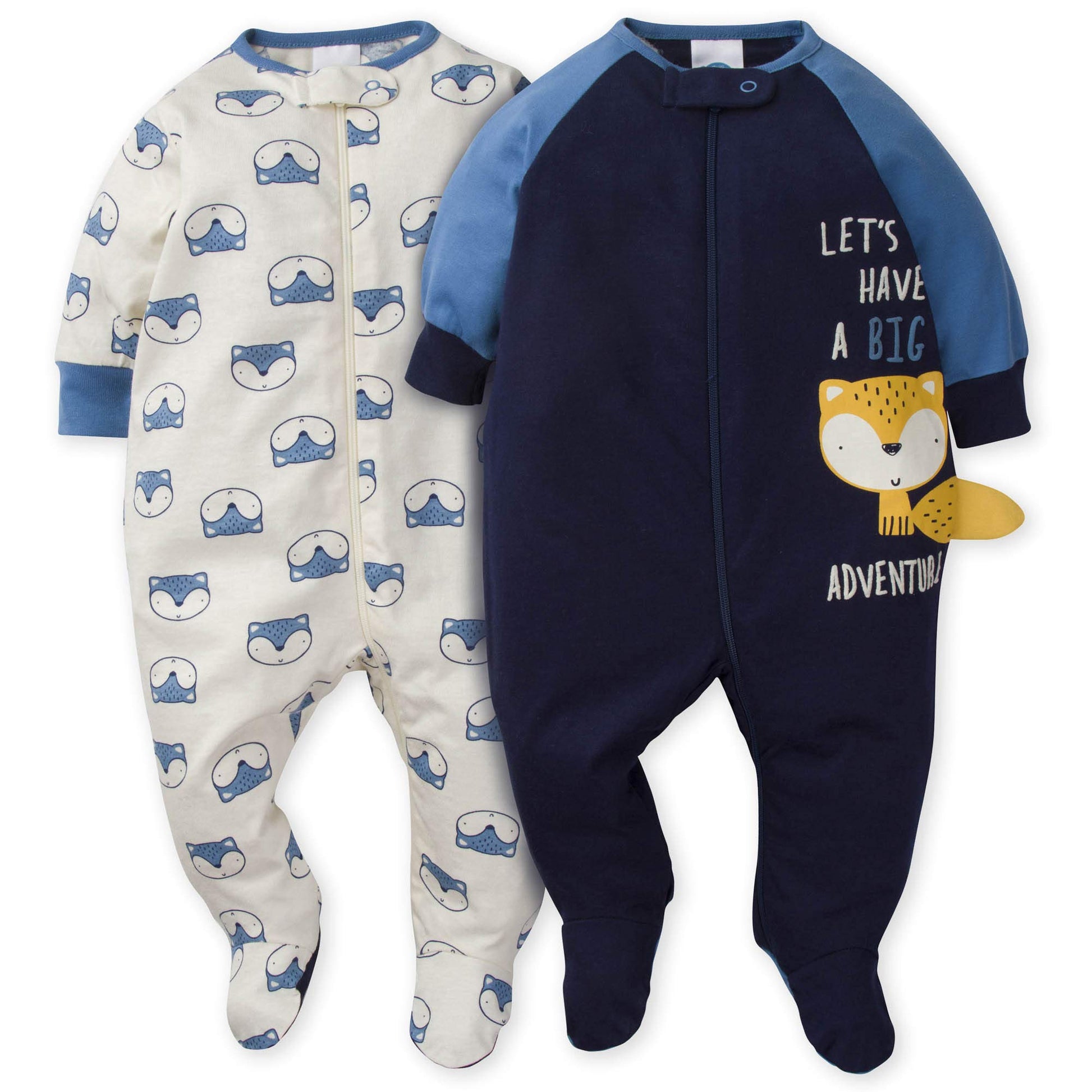 Gerber Baby Boys 2-Pack Sleep N Play Awesome Fox 3-6 Months