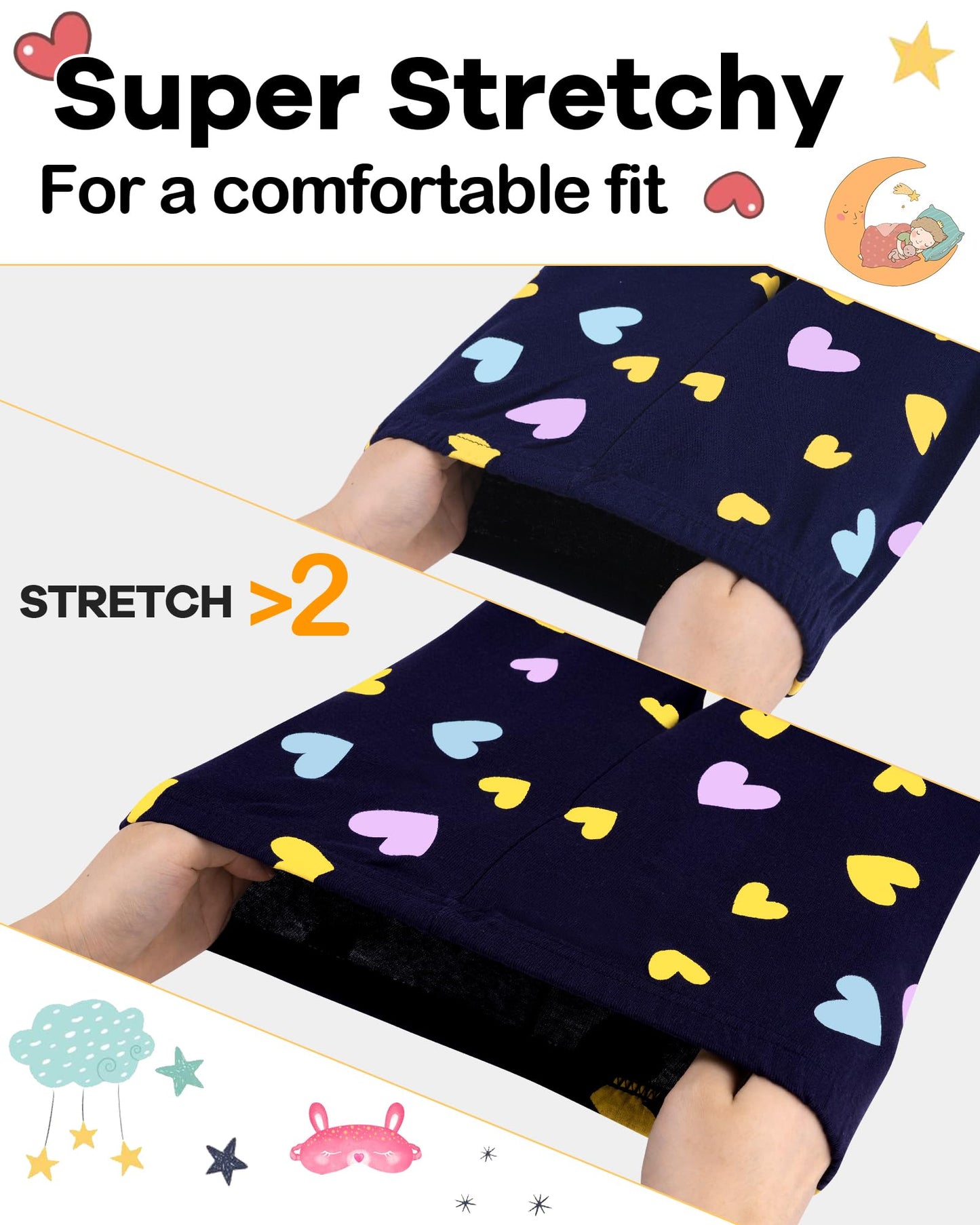 Daughter Queen Girls Pajamas 18-24 Months Heart Pjs 100% Cotton Long Sleeve Pj Sets Baby Toddler Sleepwear Jammies Valentine Clo